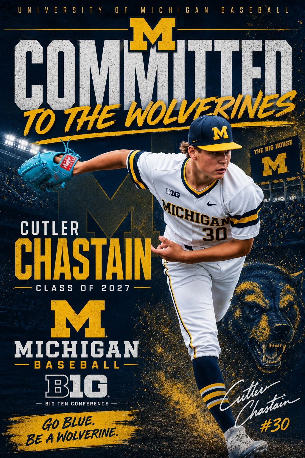 BNL`s Cutler Chastain verbally commits to University of Michigan