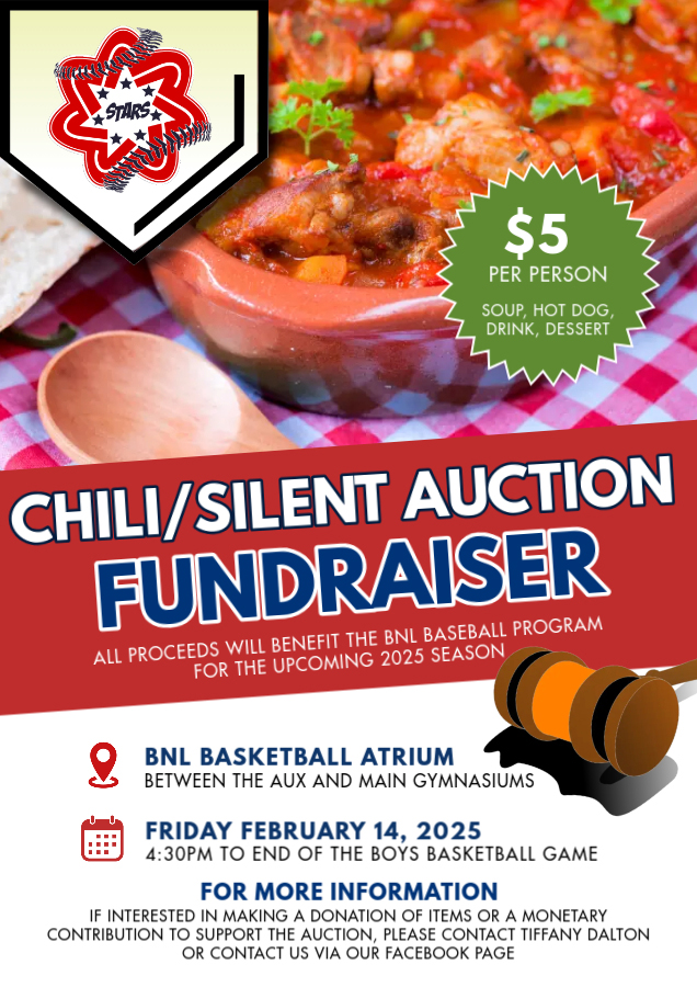 BNL Stars Baseball Annual Chili Supper and Silent Auction