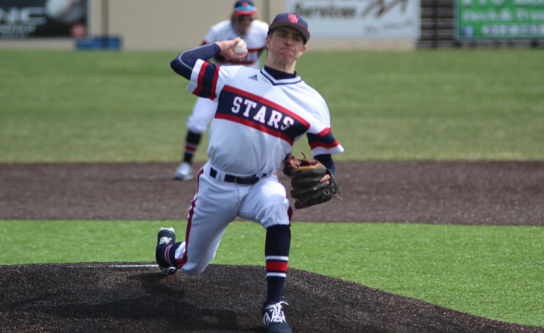 Ryker Hughes delivers the pitch against Franklin Central