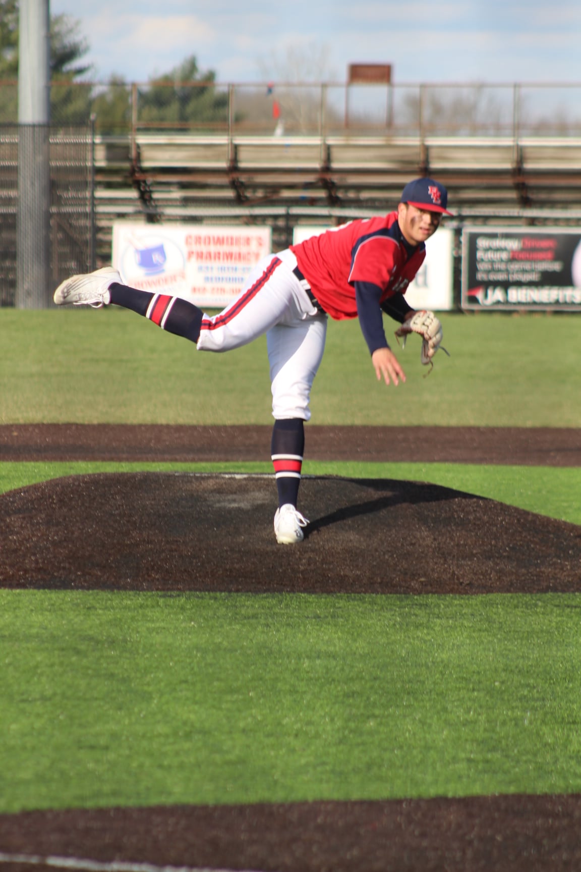 BNL’s Kline Woodward struck out 5 against Austin on Monday as the Stars edged the Eagles 5-4 with a late rally